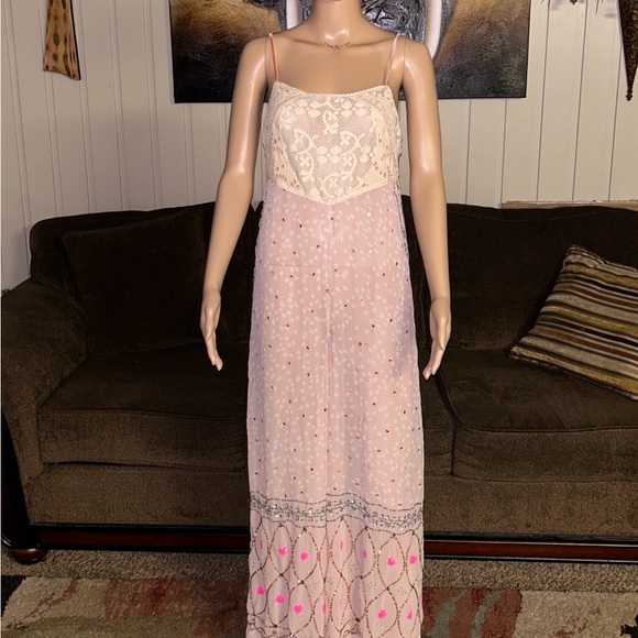 Free People • Small • New Romantics • Pink/Silver • Sequins • Boho Jumpsuit •New - Picture 1 of 15